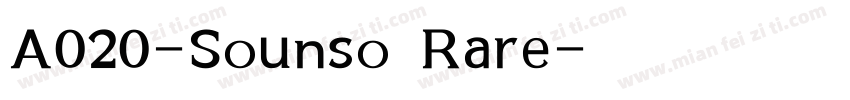 A020-Sounso Rare字体转换